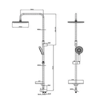 Душевая система IDDIS Calipso CALSB5Fi76, с верхней лейкой