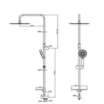 Душевая система IDDIS Mirro Plus MRPSB5Fi76, с верхней лейкой