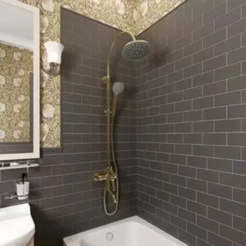 Душевая система IDDIS Oldie OLDBR3Fi06, с верхним душем, бронза