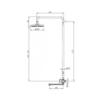 Душевая система KAISER Cuatro 58182, двухвентильный, лейка, тропический душ, хром