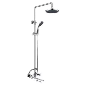 Душевая система KAISER Cuatro 58182, двухвентильный, лейка, тропический душ, хром