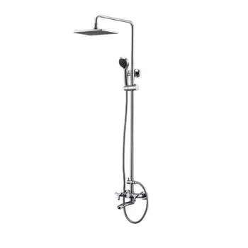 Душевая система KAISER Trio 57288, двухвентильный, лейка, тропический душ, хром