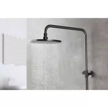 Душевая система Lemark Bronx LM3772GM, однорычажный, тропический душ, лейка, графит