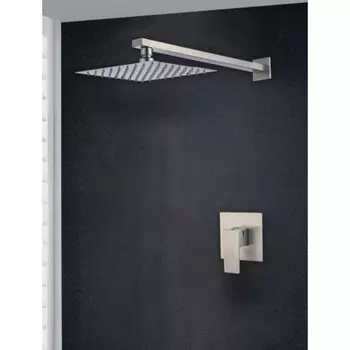 Душевая система "РМС" SUS129-2, встраиваемая, тропический душ, нержавеющая сталь, сатин