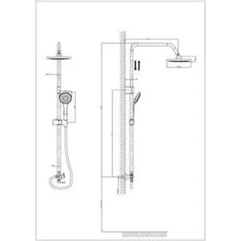 Душевая система RUSH Bella BL4535-111, тропический душ, ручная лейка, хром