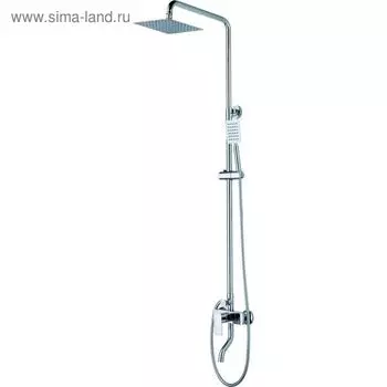 Душевая система RUSH Bruny BR4335-40, тропический душ, ручная лейка, хром