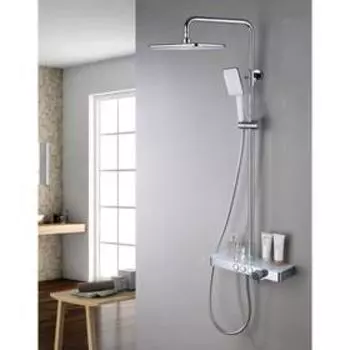 Душевая система RUSH PALM PL5535-60, тропический душ, ручная лейка, полка, хром
