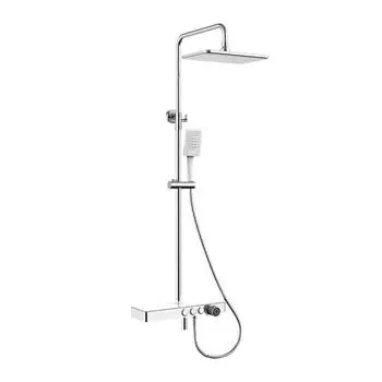 Душевая система RUSH PALM PL5535-60, тропический душ, ручная лейка, полка, хром