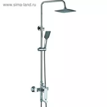 Душевая система RUSH ST4235-30, тропический душ, ручная лейка, поворотный излив, хром
