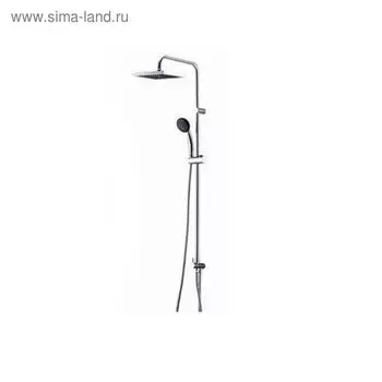 Душевая система WasserKRAFT A017, лейка, шланг, насадка квадратная 200х200 мм, пластик