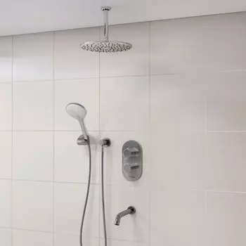 Душевая система WasserKRAFT A174868 Thermo, встраиваемая, термостат, тропический душ, хром 1012020