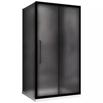 Душевое ограждение ABBER Schwarzer Diamant AG30100BMH-S80BM, 100х80х195 см, без поддона