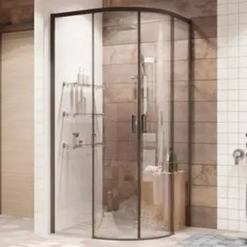 Душевое ограждение Ambassador Queen 11011202Black, 1000x1000x2000 мм, черное, прозрачное