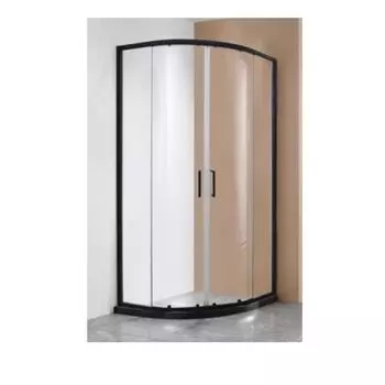 Душевое ограждение BRAVAT BLACKLINE BS090.1201B, 90x90x200см, прозрачное, раздвижное, черный 63843