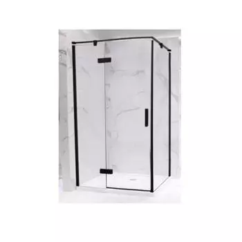 Душевое ограждение BRAVAT BLACKLINE BS120.3112AB, 80x120x195 см, прозрачное, черный