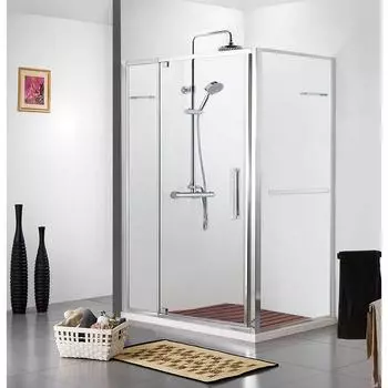 Душевое ограждение BRAVAT Line BS090.2116A, 90x90x200 см, прозрачное, хром