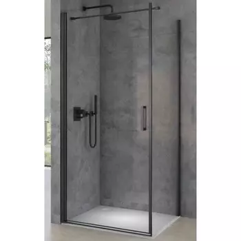 Душевое ограждение Comforty SZ 161, стекло, чёрный профиль, 90х90х190 см