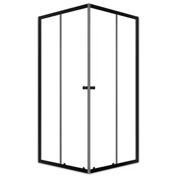 Душевое ограждение Domani-Spa Cube 99, прозрачное стекло, 9090190 см, без поддона, графит