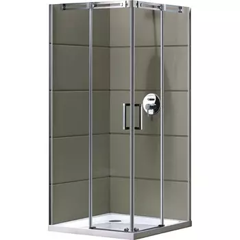Душевое ограждение GROSSMAN Galaxy GR-3100, 100х100х190 см, прозрачное, раздвижное