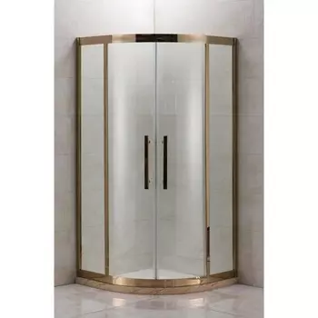 Душевое ограждение GROSSMAN PR-90G, 90x90x200 см, прозрачное, золотое