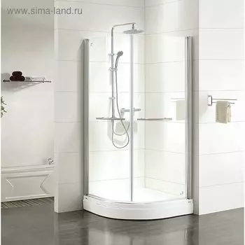 Душевое ограждение IDDIS Elansa, E20R099i23, 90х90х185 мм, для низкого поддона