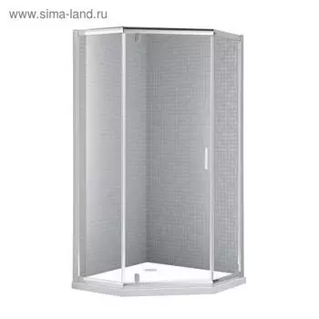 Душевое ограждение RUSH PALM PI-A1100100, 100x100 см, стекло прозрачное, профиль серебро