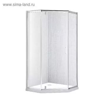 Душевое ограждение RUSH PALM PI-A19090, 90x90 см, стекло прозрачное, профиль серебро