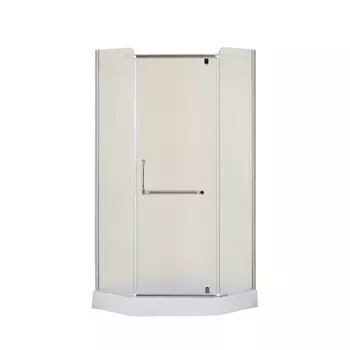 Душевое ограждение Taliente TA-09093MP, 180 х 90 см, матовое, пентагональное, 6 мм, хром
