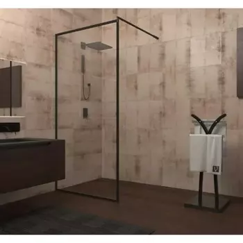 Душевое ограждение Veconi Korato KR71-80-01-19C1, 800х1950 мм, прозрачное стекло, черный