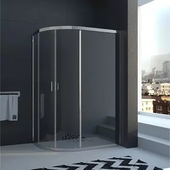 Душевое ограждение Veconi Rovigo RV-03, 1000х800х1950 мм, прозрачное, без поддона, хром