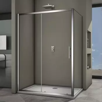 Душевое ограждение Veconi Rovigo RV-063, 1700x800x1900 мм, прозрачное, без поддона, хром