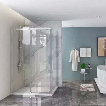 Душевое ограждение Veconi Rovigo RV-071, 1400х900х1950 мм, прозрачное, без поддона, хром