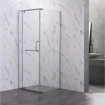 Душевое ограждение Veconi Rovigo RV-18, 900x900x2000 мм, прозрачное, без поддона, хром