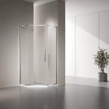 Душевое ограждение Veconi Rovigo RV-35, 900х900х1950 мм, прозрачное, без поддона, хром