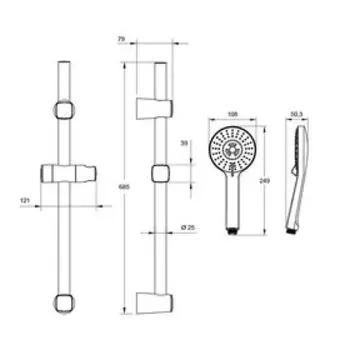 Душевой гарнитур IDDIS Pond, PON5F00i16