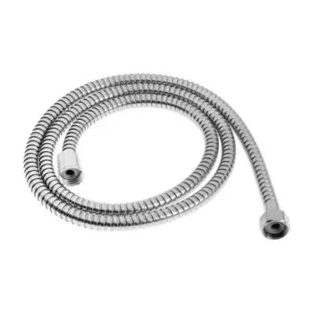 Душевой шланг ZEIN Z46PS, 150 см, цинковые гайки 1/2", пластиковые втулки, нержавеющая сталь, Имп/Имп