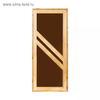 Дверь для бани и сауны "Диагональ", 160х80см