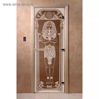 Дверь «Египет», размер коробки 190 70 см, правая, цвет бронза