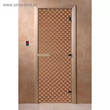 Дверь «Мираж», размер коробки 200 80 см, левая, цвет матовая бронза