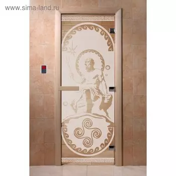 Дверь «Посейдон», размер коробки 190 70 см, левая, цвет сатин