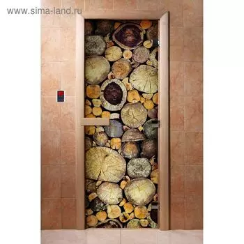 Дверь с фотопечатью, стекло 8 мм, размер коробки 190 70 см, левая, цвет А047