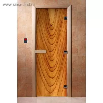 Дверь с фотопечатью, стекло 8 мм, размер коробки 190 70 см, левая, цвет А050