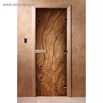 Дверь с фотопечатью, стекло 8 мм, размер коробки 190 70 см, левая, цвет А052