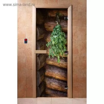 Дверь с фотопечатью, стекло 8 мм, размер коробки 190 70 см, правая, цвет А007