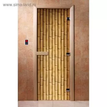 Дверь с фотопечатью, стекло 8 мм, размер коробки 190 70 см, правая, цвет А019