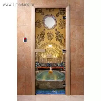 Дверь с фотопечатью, стекло 8 мм, размер коробки 190 70 см, правая, цвет А027