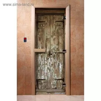 Дверь с фотопечатью, стекло 8 мм, размер коробки 190 70 см, правая, цвет А028