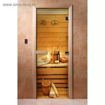 Дверь с фотопечатью, стекло 8 мм, размер коробки 190 70 см, правая, цвет А033