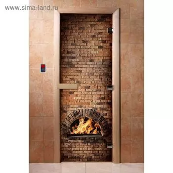 Дверь с фотопечатью, стекло 8 мм, размер коробки 190 70 см, правая, цвет А039