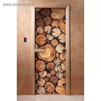 Дверь с фотопечатью, стекло 8 мм, размер коробки 190 70 см, правая, цвет А044